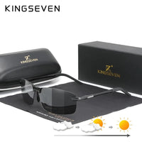 KINGSEVEN Fashion Half Frame Sunglasses Men's Outdoor Polarized UV400 Driving Glasses High Quality Fishing Driving Eyewear