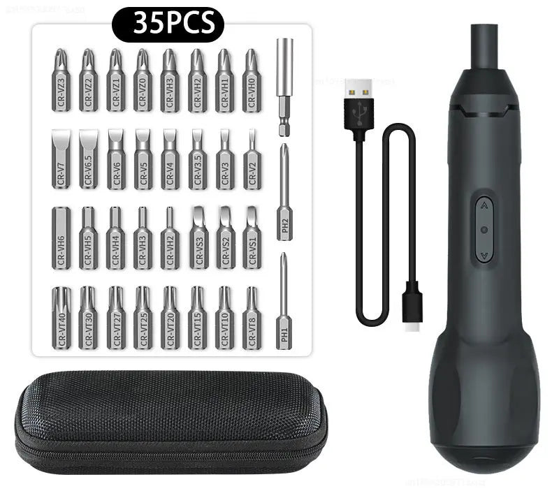 Portable Electric Screwdriver Rechargeable Mini Screw Driver Bits Kit Rechargeable Cordless Screwdriver Set Repairt Power Tools