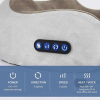 Portable U-Shape Neck Pillow Massage Machine Heat Vibrater Shoulder Neck Muscle Relax Electric Massager Instrument USB Charging