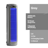 Newest Wall Mounted Air Conditioning Fan Silent Household Rechargeable Tower Fan Vertical Desktop Air Cooler  for Bedroom Living
