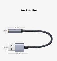 NIERBO USB to 3.5mm Audio Jack Adapter USB A to 3.5mm TRRS USB to Audio Jack Adapter Headset External Stereo Sound Card