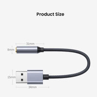 NIERBO USB to 3.5mm Audio Jack Adapter USB A to 3.5mm TRRS USB to Audio Jack Adapter Headset External Stereo Sound Card