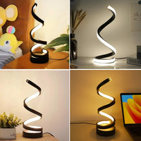 Table Lamps for Living Room, Modern Spiral Dimmable LED Table Lamp