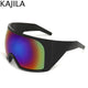 Oversized Punk Shield Sunglasses Women Men Big Frame 2025 Luxury Brand Steampunk Mask Sun Glasses For Ladies Sports Goggle UV400