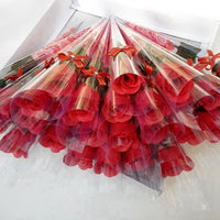 New Artificial Flower 10 Pcs Single Stem Artificial Rose Soap Made Flowers Decoration Valentine Gift