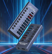 MZX 10 7 4 Port USB Hub 3.0 Aluminum A 3 0 Multi-hub Splitter Concentrator Dock Multiple Extensor Switch Adapter Docking Station
