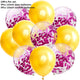 10/14pcs Mix Pink Rose Balloons Heart Star RoseGold Confetti Balloon Birthday Party Decorate Kids Adult Air Balls Wedding Globos