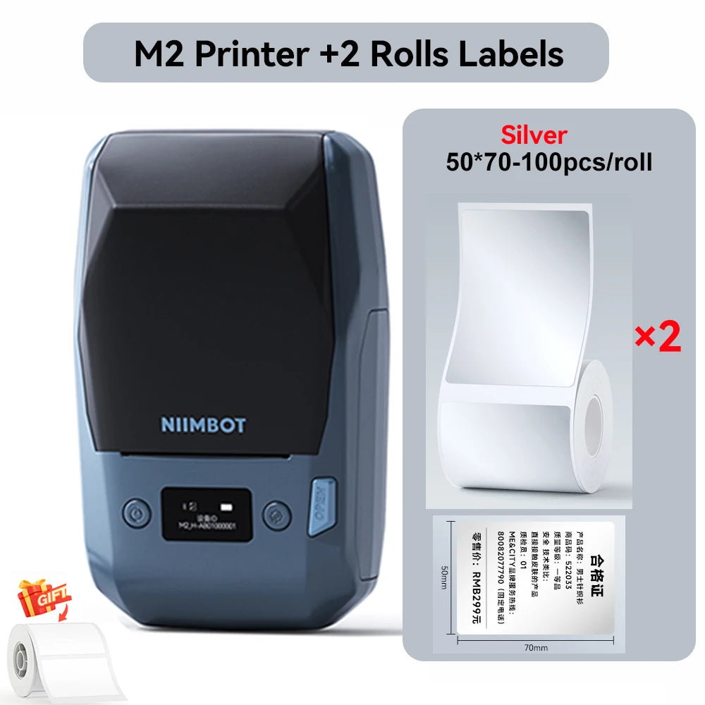 Niimbot M2 Thermal Transfer Label Printer 300 DPI High Definition Wireless 20-50 mm Print Width Label Maker Support Phone/PC