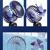 Portable Handheld Personal Rechargeable Fan LED Digital Display 90°Adjustable  Rechargeable Fan , 5 Speed Wind Mini Aromatherapy