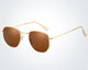 Luxury Designer Sunglasses Vintage Brand Octagon  Men Women Fashion Small Frame Polygon Sun Glasses Metal Gafas De Sol Bans