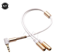 Y Splitter Cable Adapter Male to Dual Female  - 3.5mm 1 To 2 Audio Aux