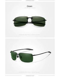 KINGSEVEN Brand New Rimless Sunglasses Polarized UV400 Men Driving Ultralight Rectangle Frameless Glasses Women Fishing Eyewear