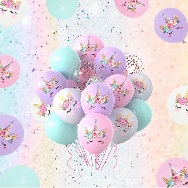 Pink Unicorn Latex Balloon Unicorn Theme Birthday Party Decoration Kids Girl Baby Shower Party Supplies Wedding Confetti Ballons