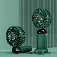 Portable Handheld Personal Rechargeable Fan LED Digital Display 90°Adjustable  Rechargeable Fan , 5 Speed Wind Mini Aromatherapy