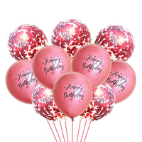 10/20pcs 12inch Happy Birthday Printed Pattern Metallic Ballons Helium Latex Balloon Chrome Metal Globos Birthday Party Decorati