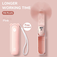 JISULIFE Portable Fan Mini Handheld Fan USB 4500mAh Recharge Hand Held Small 3 in1 Pocket Fan with Power Bank Flashlight Feature
