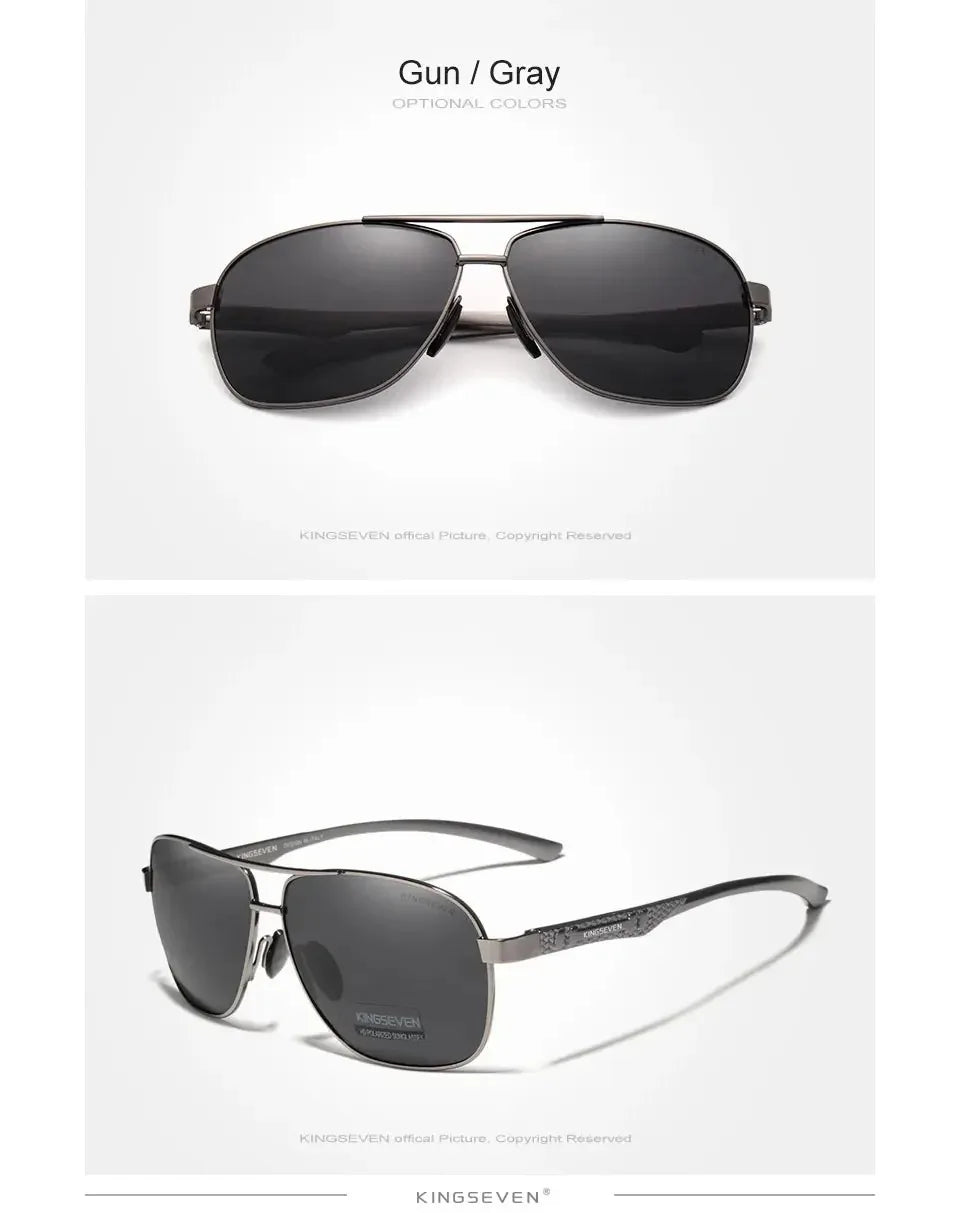 KINGSEVEN Polarized Aluminum Sunglasses Men High Quality UV400 Mirror Lens Male Women Fashion Eyewear Driving Outdoor Glasses
