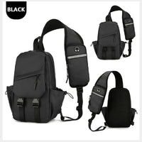 Men's essential chest bag, motorcycle, outdoor hiking, camping, fishing, leisure single shoulder sling bag