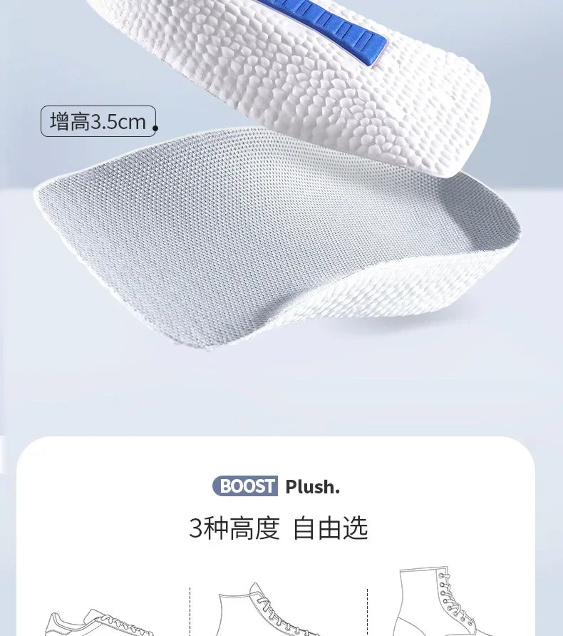 2Pcs Height Increase Insoles for Men Women EVA Shoe Pads Feet Arch Support Orthopedic Half Insoles Sneaker Heel Lift Memory