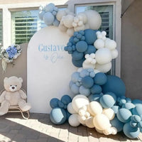 Macaron Dusty Blue Balloon Garland Arch Kit Happy Birthday Party Decoration Kids Boy Baby Shower Ballons Wedding Party Supplies