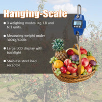 Portable Electronic Digital Crane Scale Weight 300 kg Stainless Steel Heavy Duty Hanging Hook Scales