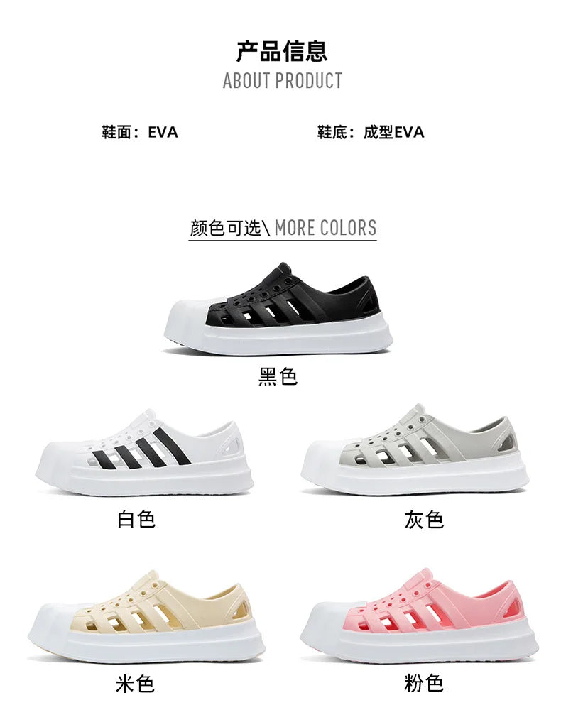 Men sandals outdoors Hole sandals for men Breathable Thick Bottom Unisex Soft EVA Non-slip Women sandals summer 2024 Beach Shoes