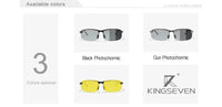 KINGSEVEN Fashion Half Frame Sunglasses Men's Outdoor Polarized UV400 Driving Glasses High Quality Fishing Driving Eyewear