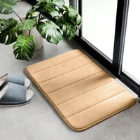 Memory Foam Embossed Velvet Carpet Bathroom Living Room Non-Slip Mat Cobblestone Floor Mat