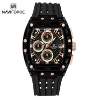 NAVIFORCE Fashion Men Watch Quartz Chronograph  Clock 3ATM Waterproof Silicone Band Sports Casual Date Display Male Wristwatches