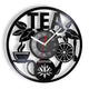 Modern Kitchen Artwork Teapot Wall Clock Tea Room Wall Decor Teapot Retro Vinyl Record Wall Clock Kitchen Decorative Wall Watch
