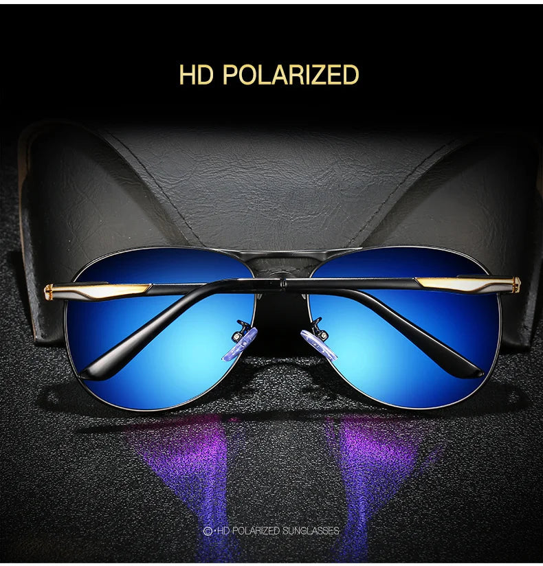 Luxury Pilot Polarized Sunglasses Men And Women Classic Metal Driving Fishing Sun Glasses For Man Brand Design Eyewear UV400