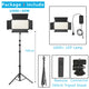 Nagnahz U800+ LED Video Light Photo Studio Lamp Bi-Color 2500K-8500k Dimmable with Tripod Stand Remote for Video Recording Para