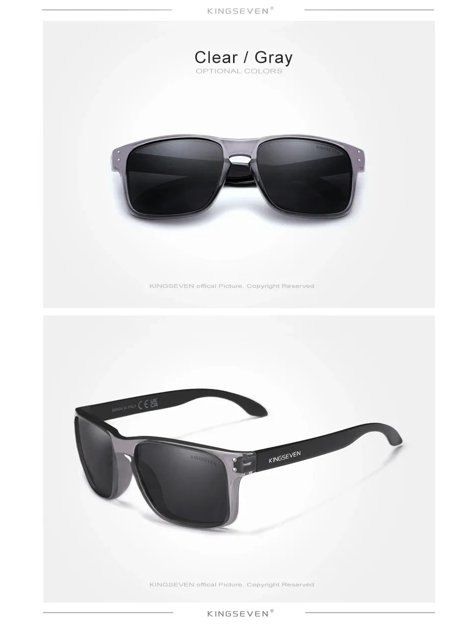 KINGSEVEN Rectangle Retro Polarized Sunglasses Women Men Cycling UV400 Glasses Anti-glare Outdoor Sports Causal Fishing Eyewear