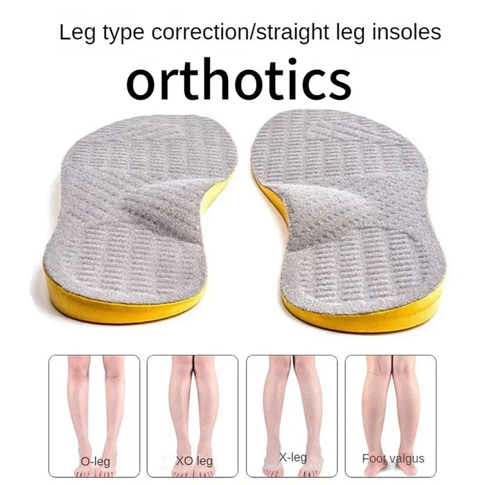 Orthotic Insoles For Flat Feet Arch Support Orthopedic Shoes Sole PU Insoles For Feet Men Women O/X Leg Corrected Care Pad