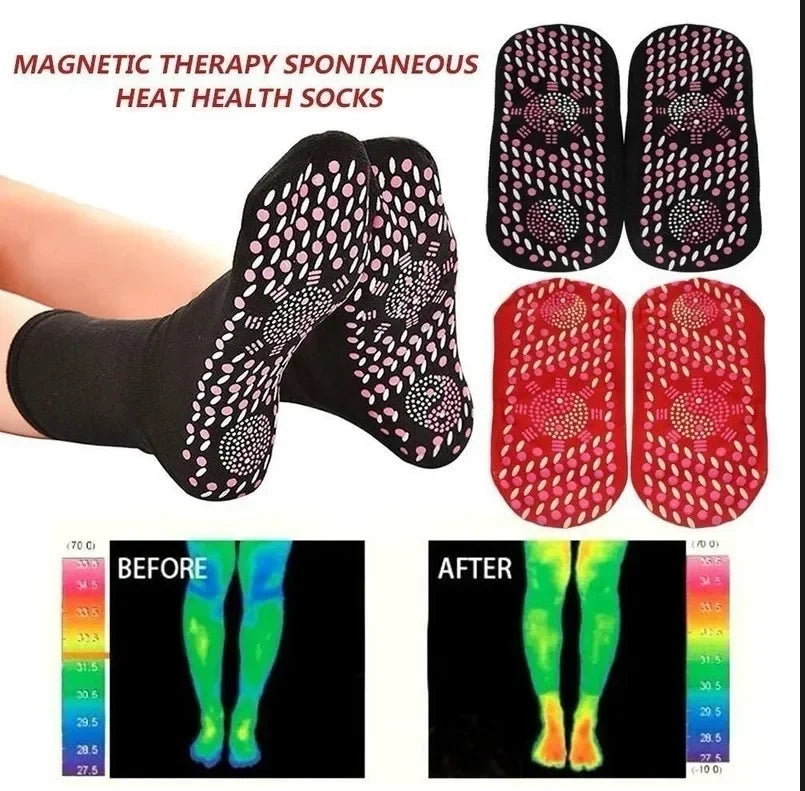 1/5pairs Tourmaline Self-Heating Socks Winter Warm Thermal Health Care Socks Slimming Health Short Sock Magnetic Therapy Sock