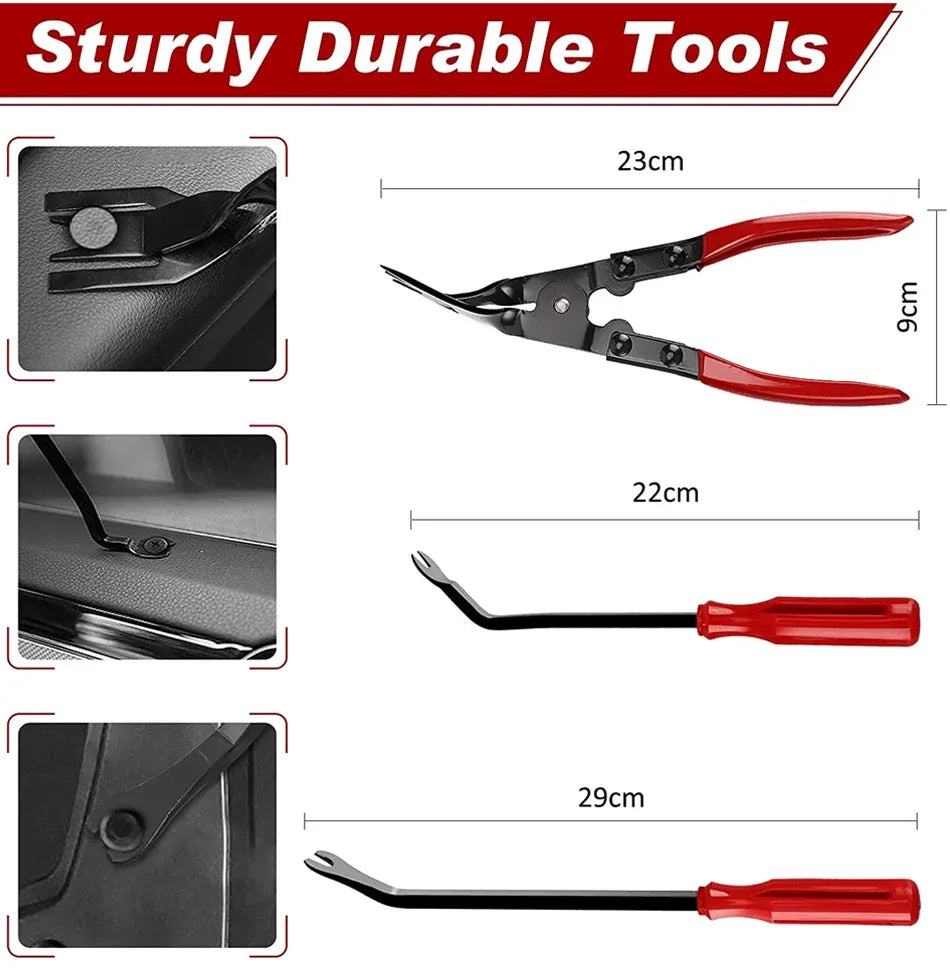 Portable Car Panel Removal Tool Auto Panel Door Audio Trim Removal Kit Clip Pliers Fastener Remover Pry Car Disassembly Tools