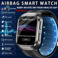 New Nursing Grade Air Pump Airbag Accurate Measure ECG Uric acid Smart Watches Men Blood Pressure Fitness Sport Smart Watch Man