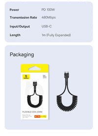 Baseus 100W Type C To Type C Cable Expandable