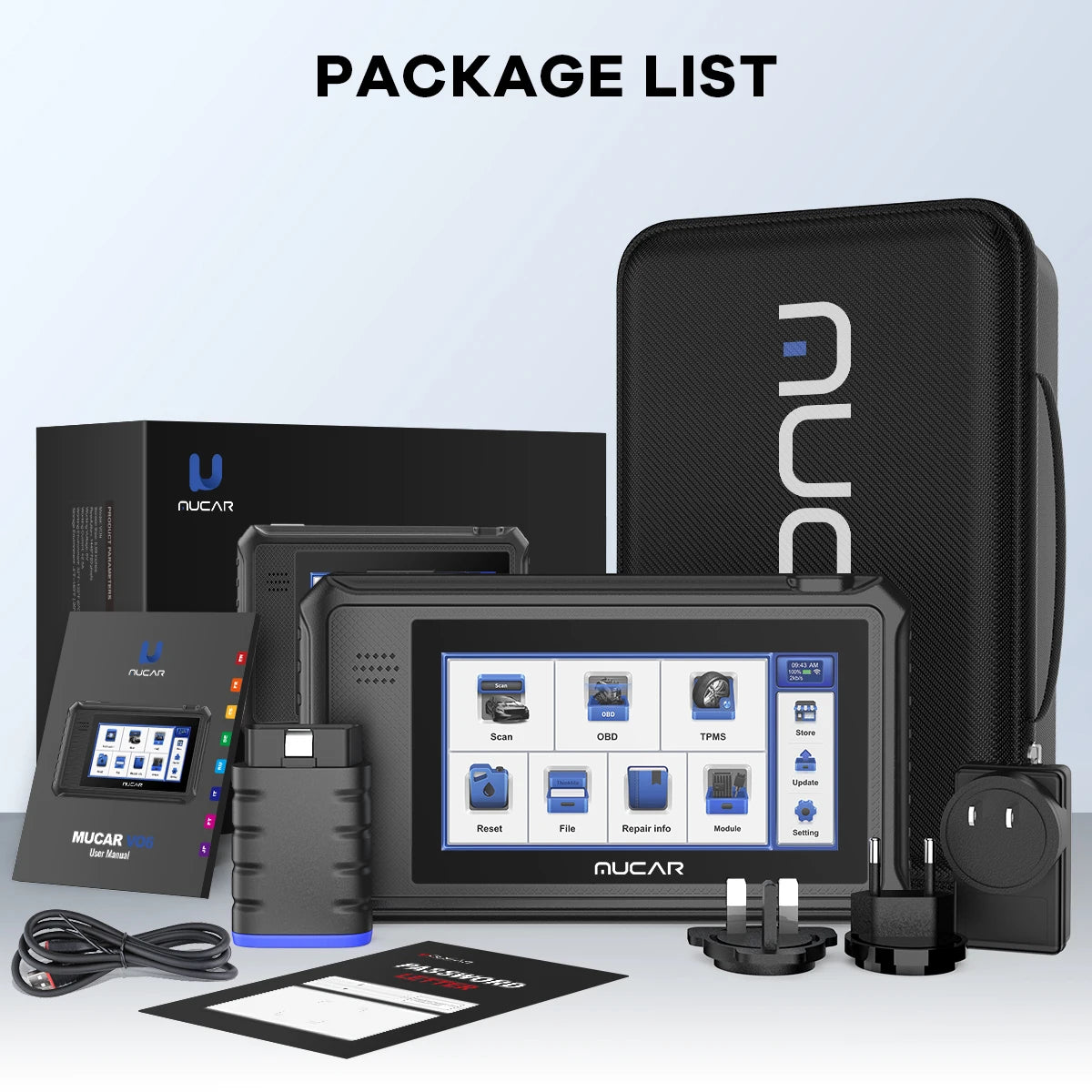 MUCAR VO6 All Cars Lifetime Free Full System 28 Resets Obd2 Diagnostic Tools ECU Coding Bi-directional Scan Obd 2 Auto Scanner