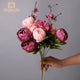 WQNJIN 13 Heads Peony Silk Artificial Flowers Vintage Bouquet Peonies Flowers for Home Table Centerpieces Wedding Decoration