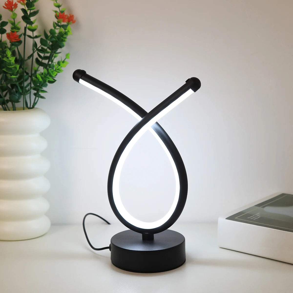 Creative LED line desk lamp for home lighting, decoration, night light