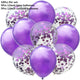 10/14pcs Mix Pink Rose Balloons Heart Star RoseGold Confetti Balloon Birthday Party Decorate Kids Adult Air Balls Wedding Globos