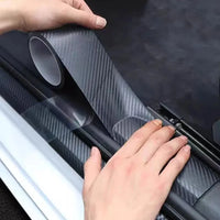 Nano Carbon Fiber Car Adhesive Tapes DIY Paste Strip Auto Door Sill Side Mirror Anti Scratch Stickers Waterproof Protection Film
