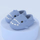 Litfun Fur Plush Shark Slippers Women Men Winter Cozy Fur Shark Slides Cartoon Furry Home Shoes Platform Waterproof Shark Slides