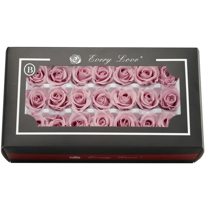 Grade B 21PCS 2-3cm Mini Preserved Roses Heads Eternal Rose Gift Wedding Party DIY Material Preserved Roses Home Dried Flowers
