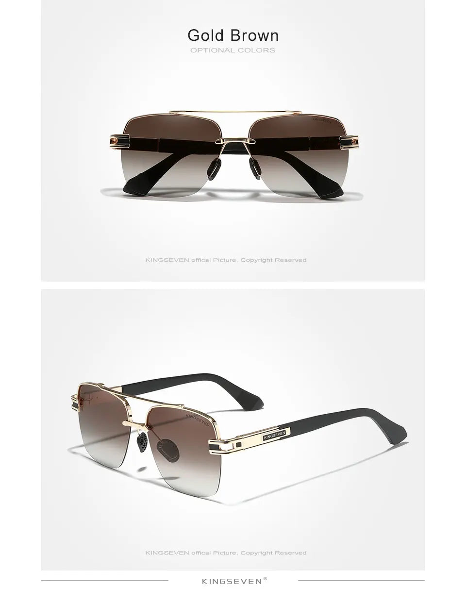 KINGSEVEN New Design Sunglasses For Men Polarized Gradient Sun glasses Women Men Square  UV400 2022 New Driving Eyewear For Men