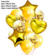 10/14pcs Mix Pink Rose Balloons Heart Star RoseGold Confetti Balloon Birthday Party Decorate Kids Adult Air Balls Wedding Globos