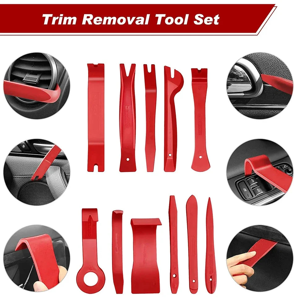 Portable Car Panel Removal Tool Auto Panel Door Audio Trim Removal Kit Clip Pliers Fastener Remover Pry Car Disassembly Tools