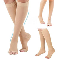 1 Pairs S-XXL Compression Socks Medical Prevent Varicose Veins Toeless Support Hose for Women Men