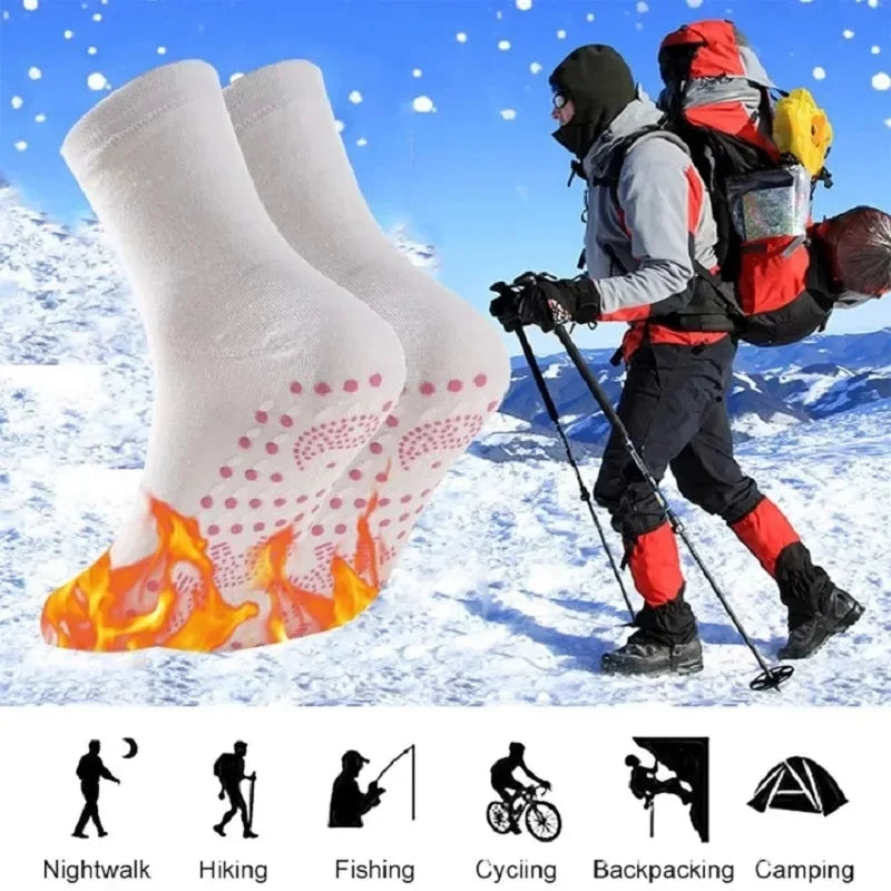 1/5pairs Tourmaline Self-Heating Socks Winter Warm Thermal Health Care Socks Slimming Health Short Sock Magnetic Therapy Sock